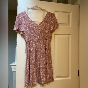 Lovely mauve tie back dress